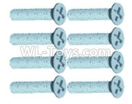 Wltoys 12409 Parts-Countersunk head screws(8PCS)-M2X8,Wltoys 12409 RC Car Spare Parts Replacement Accessories,1:12 Scale 4wd,2.4G 12409 rc racing car Parts,On Road Drift Racing Truck Car Parts